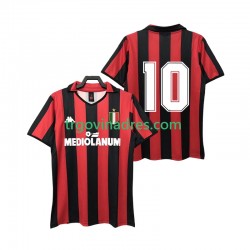 Muški Domaći Dres AC Milan 10 Retro 1988 1989 s Kratkih Rukava Muški Domaći Dres AC Milan 10 Retro 1988 1989 s Kratkih Rukava
