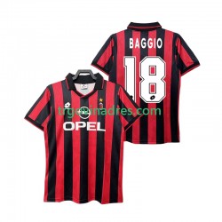 Muški Domaći Dres AC Milan BAGGIO 18 Retro 1995 1996 s Kratkih Rukava Muški Domaći Dres AC Milan BAGGIO 18 Retro 1995 1996 s Kratkih Rukava