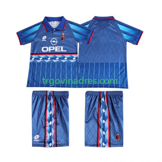 Dječji Gostujući Dres AC Milan Retro 1995 1996 s Kratkih Rukava Dječji Gostujući Dres AC Milan Retro 1995 1996 s Kratkih Rukava