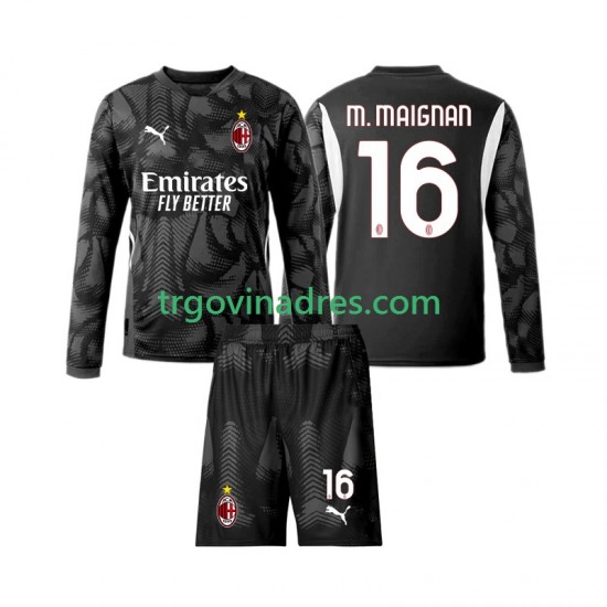 Dječji Domaći Golmanski Dres AC Milan Mike Maignan 16 2024-2025 s Dugim Rukavima Dječji Domaći Golmanski Dres AC Milan Mike Maignan 16 2024-2025 s Dugim Rukavima