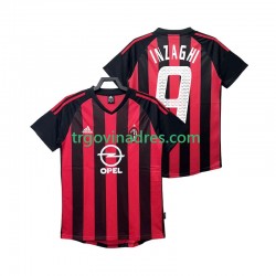 Muški Domaći Dres AC Milan INZAGHI 9 Retro 2003 2002 s Kratkih Rukava Muški Domaći Dres AC Milan INZAGHI 9 Retro 2003 2002 s Kratkih Rukava