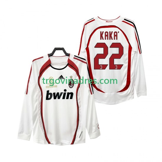 Muški Gostujući Dres AC Milan KAKA 22 Retro 2007 2006 s Dugim Rukavima Muški Gostujući Dres AC Milan KAKA 22 Retro 2007 2006 s Dugim Rukavima