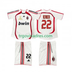 Dječji Gostujući Dres AC Milan KAKA 22 Retro 2007 2006 s Kratkih Rukava Dječji Gostujući Dres AC Milan KAKA 22 Retro 2007 2006 s Kratkih Rukava