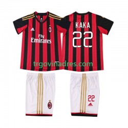 Dječji Domaći Dres AC Milan KAKA 22 Retro 2013 2014 s Kratkih Rukava Dječji Domaći Dres AC Milan KAKA 22 Retro 2013 2014 s Kratkih Rukava