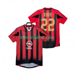 Muški Domaći Dres AC Milan KAKA 22 Retro 2005 2004 s Kratkih Rukava Muški Domaći Dres AC Milan KAKA 22 Retro 2005 2004 s Kratkih Rukava