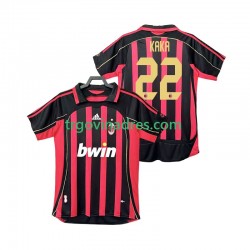 Muški Domaći Dres AC Milan KAKA 22 Retro 2007 2006 s Kratkih Rukava Muški Domaći Dres AC Milan KAKA 22 Retro 2007 2006 s Kratkih Rukava
