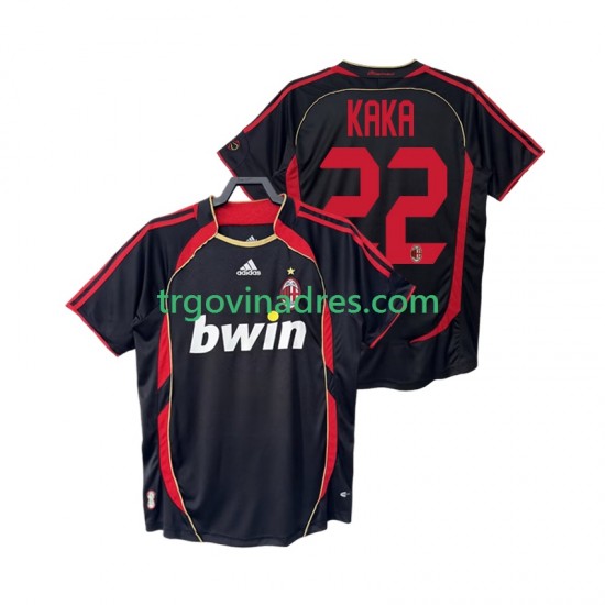Muški Treći Dres AC Milan KAKA 22 Retro 2007 2006 s Kratkih Rukava Muški Treći Dres AC Milan KAKA 22 Retro 2007 2006 s Kratkih Rukava