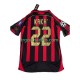 Muški Domaći Dres AC Milan KAKA 8 Retro 2006-2007 s Kratkih Rukava Muški Domaći Dres AC Milan KAKA 8 Retro 2006-2007 s Kratkih Rukava