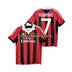 Muški Domaći Dres AC Milan ROBINHO 7 Retro 2012 2013 s Kratkih Rukava Muški Domaći Dres AC Milan ROBINHO 7 Retro 2012 2013 s Kratkih Rukava