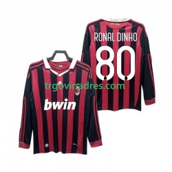 Muški Domaći Dres AC Milan RONALDINHO 80 Retro 2009 2010 s Dugim Rukavima Muški Domaći Dres AC Milan RONALDINHO 80 Retro 2009 2010 s Dugim Rukavima