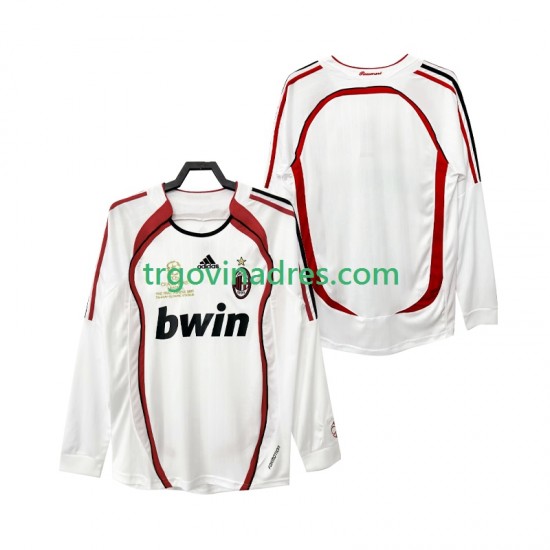 Muški Gostujući Dres AC Milan Retro 2007 2006 s Dugim Rukavima Muški Gostujući Dres AC Milan Retro 2007 2006 s Dugim Rukavima