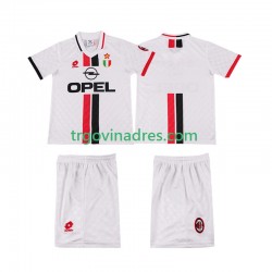 Dječji Gostujući Dres AC Milan Retro 1996 1997 s Kratkih Rukava Dječji Gostujući Dres AC Milan Retro 1996 1997 s Kratkih Rukava