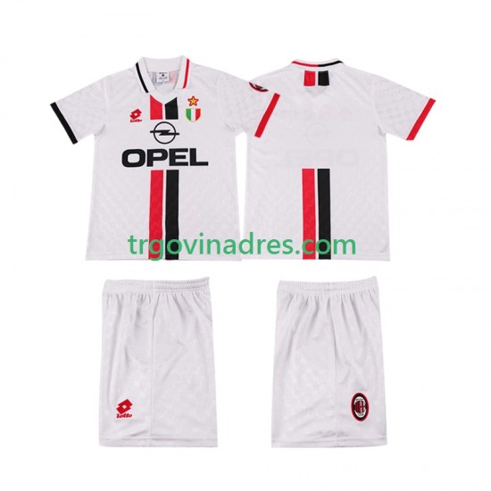 Dječji Gostujući Dres AC Milan Retro 1996 1997 s Kratkih Rukava Dječji Gostujući Dres AC Milan Retro 1996 1997 s Kratkih Rukava