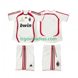 Dječji Gostujući Dres AC Milan Retro 2007 2006 s Kratkih Rukava Dječji Gostujući Dres AC Milan Retro 2007 2006 s Kratkih Rukava