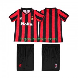 Dječji Domaći Dres AC Milan Retro 1993 1994 s Kratkih Rukava Dječji Domaći Dres AC Milan Retro 1993 1994 s Kratkih Rukava
