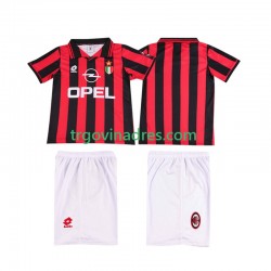 Dječji Domaći Dres AC Milan Retro 1996 1997 s Kratkih Rukava Dječji Domaći Dres AC Milan Retro 1996 1997 s Kratkih Rukava