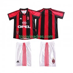 Dječji Domaći Dres AC Milan Retro 1998 1999 s Kratkih Rukava Dječji Domaći Dres AC Milan Retro 1998 1999 s Kratkih Rukava