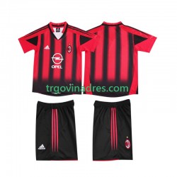 Dječji Domaći Dres AC Milan Retro 2005 2004 s Kratkih Rukava Dječji Domaći Dres AC Milan Retro 2005 2004 s Kratkih Rukava