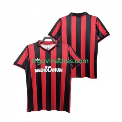 Muški Domaći Dres AC Milan Retro 1990 1991 s Kratkih Rukava Muški Domaći Dres AC Milan Retro 1990 1991 s Kratkih Rukava