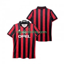 Muški Domaći Dres AC Milan Retro 1995 1996 s Kratkih Rukava Muški Domaći Dres AC Milan Retro 1995 1996 s Kratkih Rukava