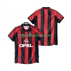 Muški Domaći Dres AC Milan Retro 1998 1999 s Kratkih Rukava Muški Domaći Dres AC Milan Retro 1998 1999 s Kratkih Rukava