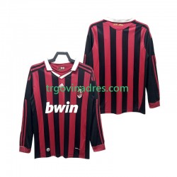 Muški Domaći Dres AC Milan Retro 2009 2010 s Dugim Rukavima Muški Domaći Dres AC Milan Retro 2009 2010 s Dugim Rukavima