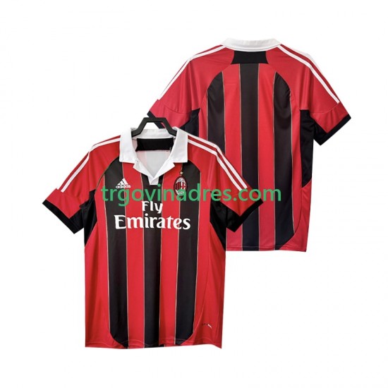 Muški Domaći Dres AC Milan Retro 2012 2013 s Kratkih Rukava Muški Domaći Dres AC Milan Retro 2012 2013 s Kratkih Rukava