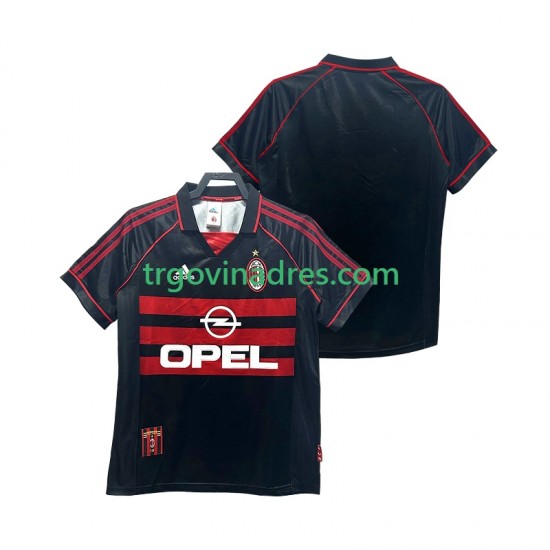 Muški Treći Dres AC Milan Retro 1998 1999 s Kratkih Rukava Muški Treći Dres AC Milan Retro 1998 1999 s Kratkih Rukava
