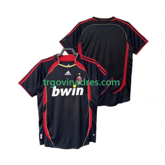 Muški Treći Dres AC Milan Retro 2007 2006 s Kratkih Rukava Muški Treći Dres AC Milan Retro 2007 2006 s Kratkih Rukava