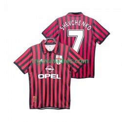 Muški Domaći Dres AC Milan SHEVCHENKO 7 Retro 2000 1999 s Kratkih Rukava Muški Domaći Dres AC Milan SHEVCHENKO 7 Retro 2000 1999 s Kratkih Rukava
