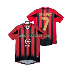 Muški Domaći Dres AC Milan SHEVCHENKO 7 Retro 2005 2004 s Kratkih Rukava Muški Domaći Dres AC Milan SHEVCHENKO 7 Retro 2005 2004 s Kratkih Rukava