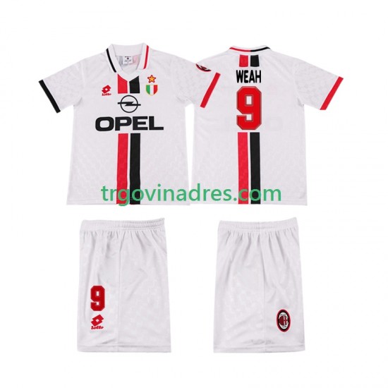 Dječji Gostujući Dres AC Milan WEAH 8 Retro 1996 1997 s Kratkih Rukava Dječji Gostujući Dres AC Milan WEAH 8 Retro 1996 1997 s Kratkih Rukava
