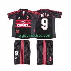 Dječji Treći Dres AC Milan WEAH 9 Retro 1998 1999 s Kratkih Rukava Dječji Treći Dres AC Milan WEAH 9 Retro 1998 1999 s Kratkih Rukava
