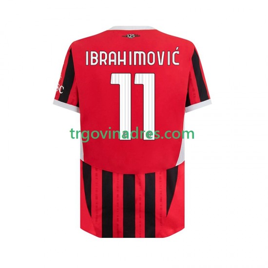 Muški Domaći Dres AC Milan ibrahimovic 11 2024-2025 s Kratkih Rukava Muški Domaći Dres AC Milan ibrahimovic 11 2024-2025 s Kratkih Rukava