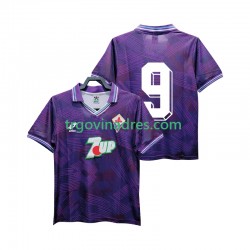 Muški Domaći Dres ACF Fiorentina 9 Retro 1992 1993 s Kratkih Rukava Muški Domaći Dres ACF Fiorentina 9 Retro 1992 1993 s Kratkih Rukava