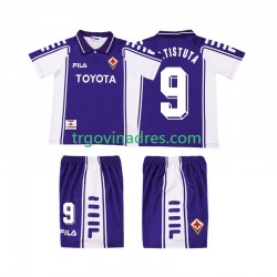 Dječji Domaći Dres ACF Fiorentina BASTUTA 9 Retro 2000 1999 s Kratkih Rukava Dječji Domaći Dres ACF Fiorentina BASTUTA 9 Retro 2000 1999 s Kratkih Rukava
