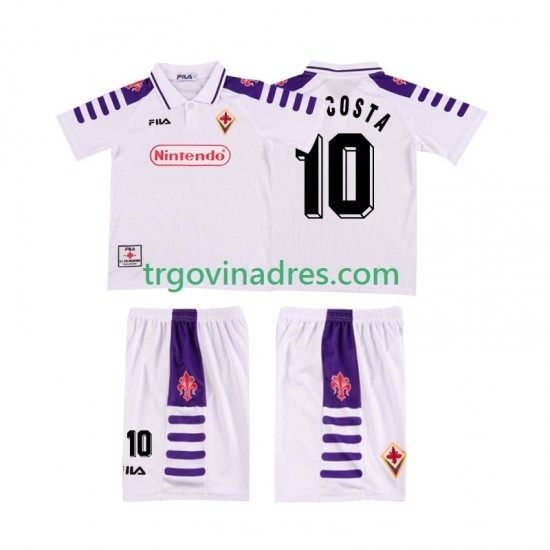 Dječji Gostujući Dres ACF Fiorentina RUI COSTA 10 Retro 1998 1999 s Kratkih Rukava Dječji Gostujući Dres ACF Fiorentina RUI COSTA 10 Retro 1998 1999 s Kratkih Rukava