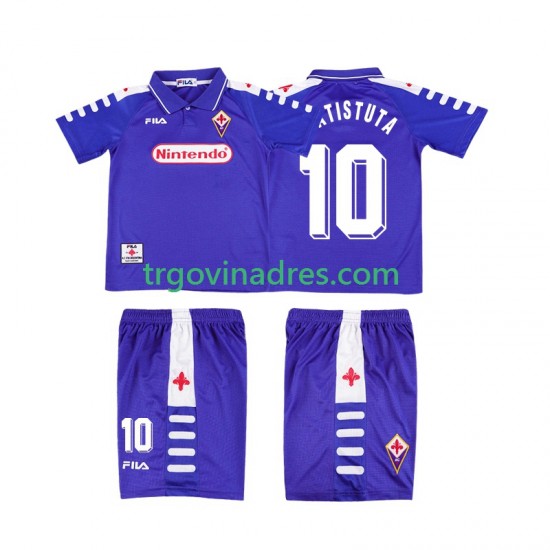 Dječji Domaći Dres ACF Fiorentina RUICOSTA 10 Retro 1998 1999 s Kratkih Rukava Dječji Domaći Dres ACF Fiorentina RUICOSTA 10 Retro 1998 1999 s Kratkih Rukava