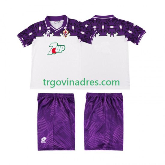 Dječji Gostujući Dres ACF Fiorentina Retro 1992 1993 s Kratkih Rukava Dječji Gostujući Dres ACF Fiorentina Retro 1992 1993 s Kratkih Rukava