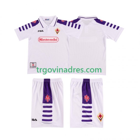 Dječji Gostujući Dres ACF Fiorentina Retro 1998 1999 s Kratkih Rukava Dječji Gostujući Dres ACF Fiorentina Retro 1998 1999 s Kratkih Rukava