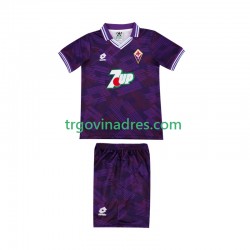 Dječji Domaći Dres ACF Fiorentina Retro 1992 1993 s Kratkih Rukava Dječji Domaći Dres ACF Fiorentina Retro 1992 1993 s Kratkih Rukava