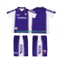 Dječji Domaći Dres ACF Fiorentina Retro 2000 1999 s Kratkih Rukava Dječji Domaći Dres ACF Fiorentina Retro 2000 1999 s Kratkih Rukava