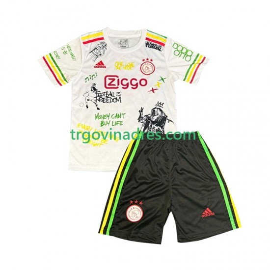 Dječji Domaći Dres AFC Ajax Bob Marley Special 2025-2026 s Kratkih Rukava Dječji Domaći Dres AFC Ajax Bob Marley Special 2025-2026 s Kratkih Rukava
