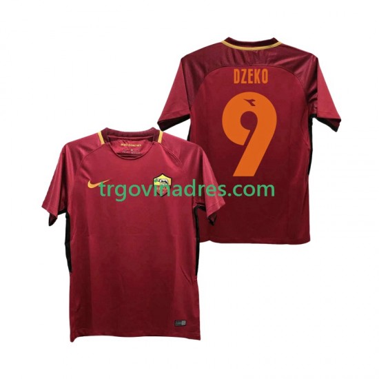 Muški Domaći Dres Roma DZEKO 9 Retro 2017-2018 s Kratkih Rukava Muški Domaći Dres Roma DZEKO 9 Retro 2017-2018 s Kratkih Rukava