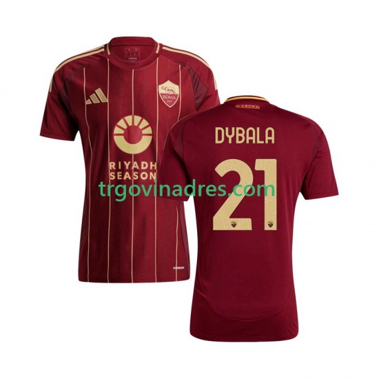 Muški Domaći Dres Roma Paulo Dybala 21 2024-2025 s Kratkih Rukava Muški Domaći Dres Roma Paulo Dybala 21 2024-2025 s Kratkih Rukava
