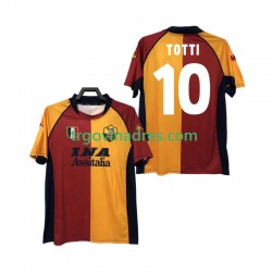 Muški Domaći Dres Roma Totti 10 Retro 2000-2001 s Kratkih Rukava Muški Domaći Dres Roma Totti 10 Retro 2000-2001 s Kratkih Rukava