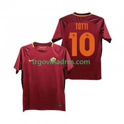 Muški Domaći Dres Roma Totti 10 Retro 2017-2018 s Kratkih Rukava Muški Domaći Dres Roma Totti 10 Retro 2017-2018 s Kratkih Rukava