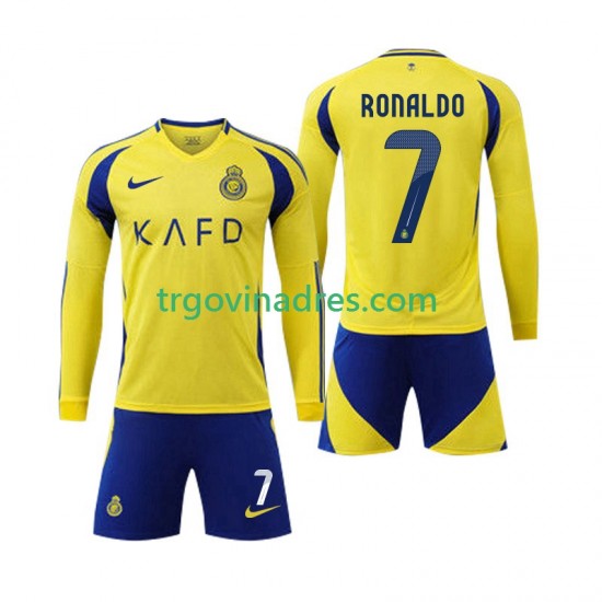 Dječji Domaći Dres Al-Nassr Cristiano Ronaldo 7 2024-2025 s Dugim Rukavima Dječji Domaći Dres Al-Nassr Cristiano Ronaldo 7 2024-2025 s Dugim Rukavima
