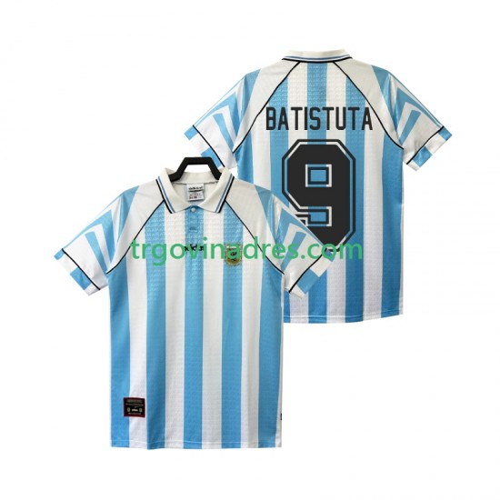 Muški Domaći Dres Argentina BATISTUTA 9 Retro 1996 1997 s Kratkih Rukava Muški Domaći Dres Argentina BATISTUTA 9 Retro 1996 1997 s Kratkih Rukava