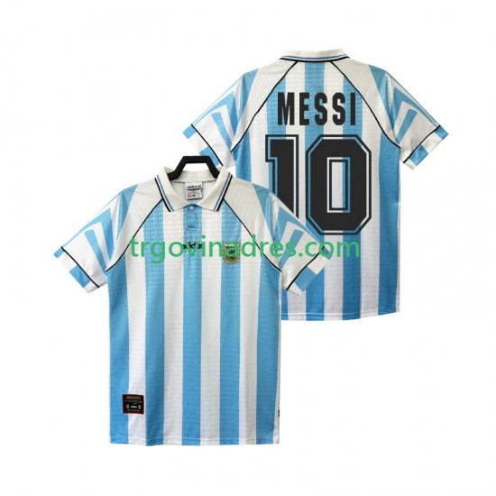 Muški Domaći Dres Argentina Lionel Messi 10 Retro 1996 1997 s Kratkih Rukava Muški Domaći Dres Argentina Lionel Messi 10 Retro 1996 1997 s Kratkih Rukava